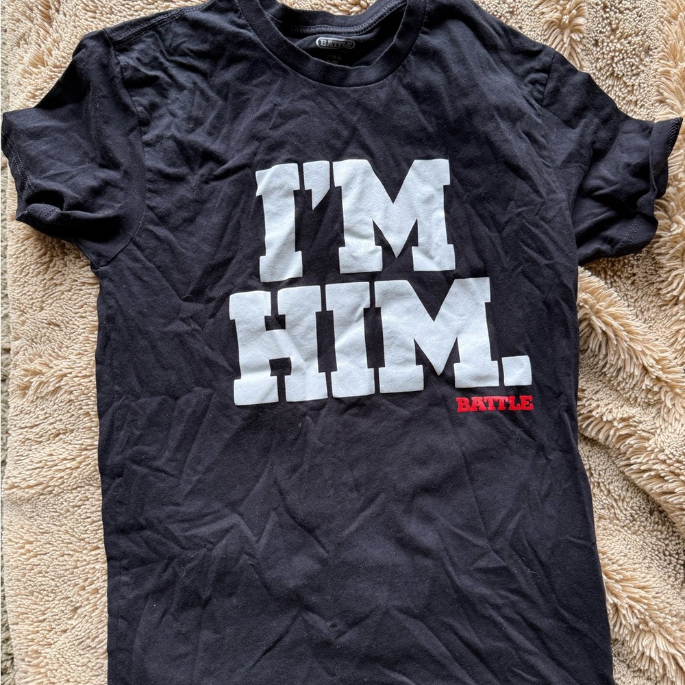 Men's Black Graphic Tee - Bold 'I'm Him' Design